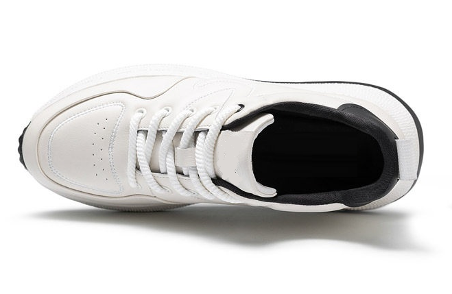 [Genuine Calf Leather] [Extra Height 8cm] GIRAFFE x GOG Height Increasing Shoes Leather Casual Shoes Lace-up