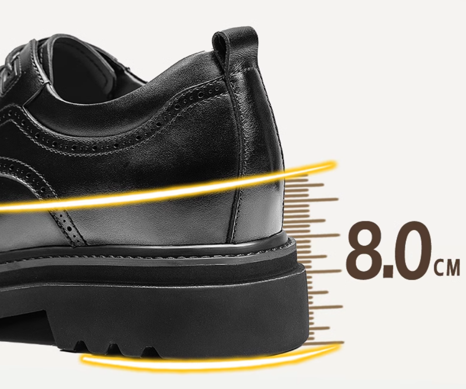 [Extra Height] GIRAFFE x GOG Height Increasing Shoes Formal Dress Wedding Lace-up 8cm or 10cm