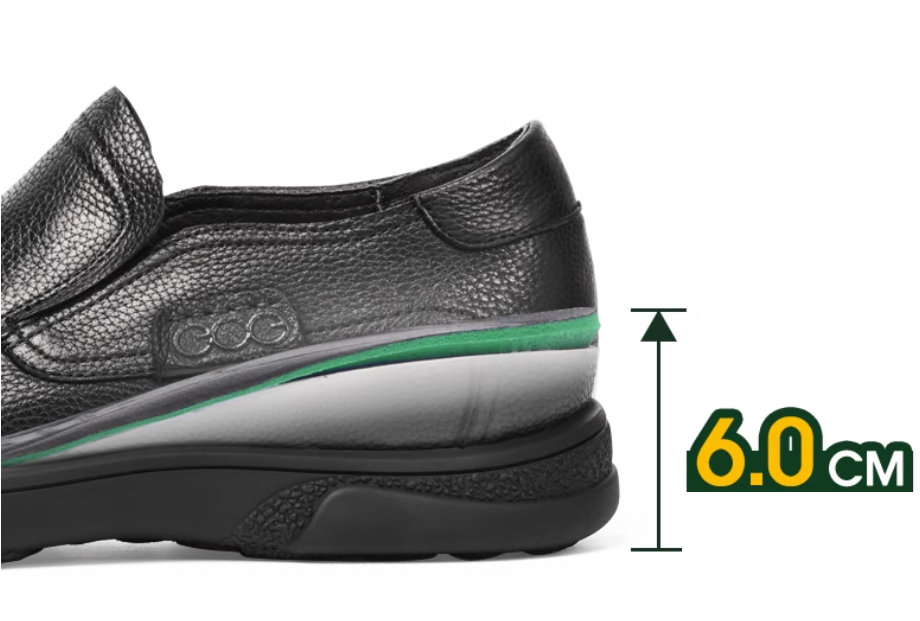 GIRAFFE x GOG Height Increasing Shoes Sheepskin Leather loafers Shoes Slip-On 6cm