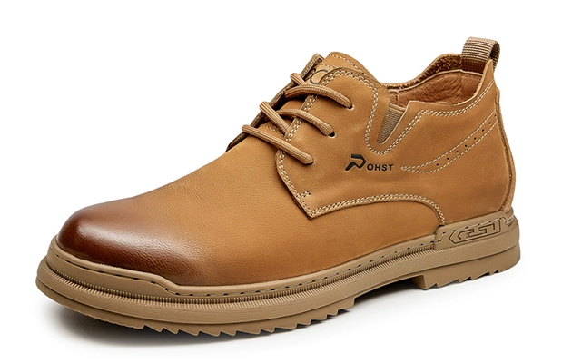 GIRAFFE x GOG Height Increasing Shoes Calf Leather Boots Shoes Lace-up 6 CM 