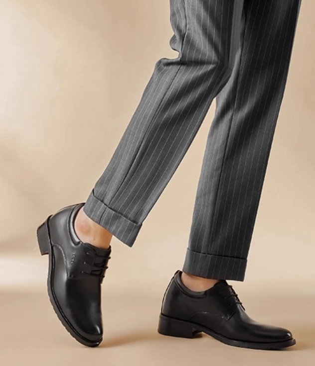 [Extra Height] Calfskin Leather GIRAFFE x GOG Height Increasing Shoes Formal Dress Wedding Lace-up 10cm