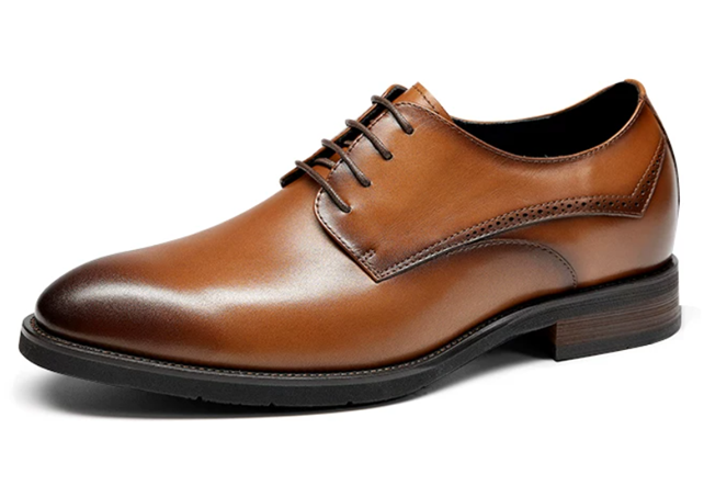 [Full Calf Leather] GIRAFFE x GOG Height Increasing Shoes Formal Dress Business Wedding Hand Made Brogue Berby Calf Leather Shoes Lace-up 7cm