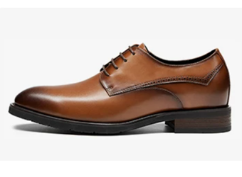 [Full Calf Leather] GIRAFFE x GOG Height Increasing Shoes Formal Dress Business Wedding Hand Made Brogue Berby Calf Leather Shoes Lace-up 7cm