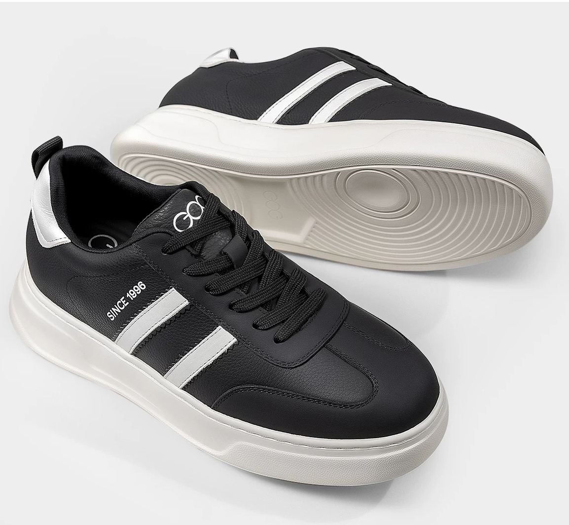 [Genuine Cow Leather] [Extra Height] GIRAFFE x GOG Height Increasing Shoes Leather Casual Shoes Lace-up 7cm or 9cm