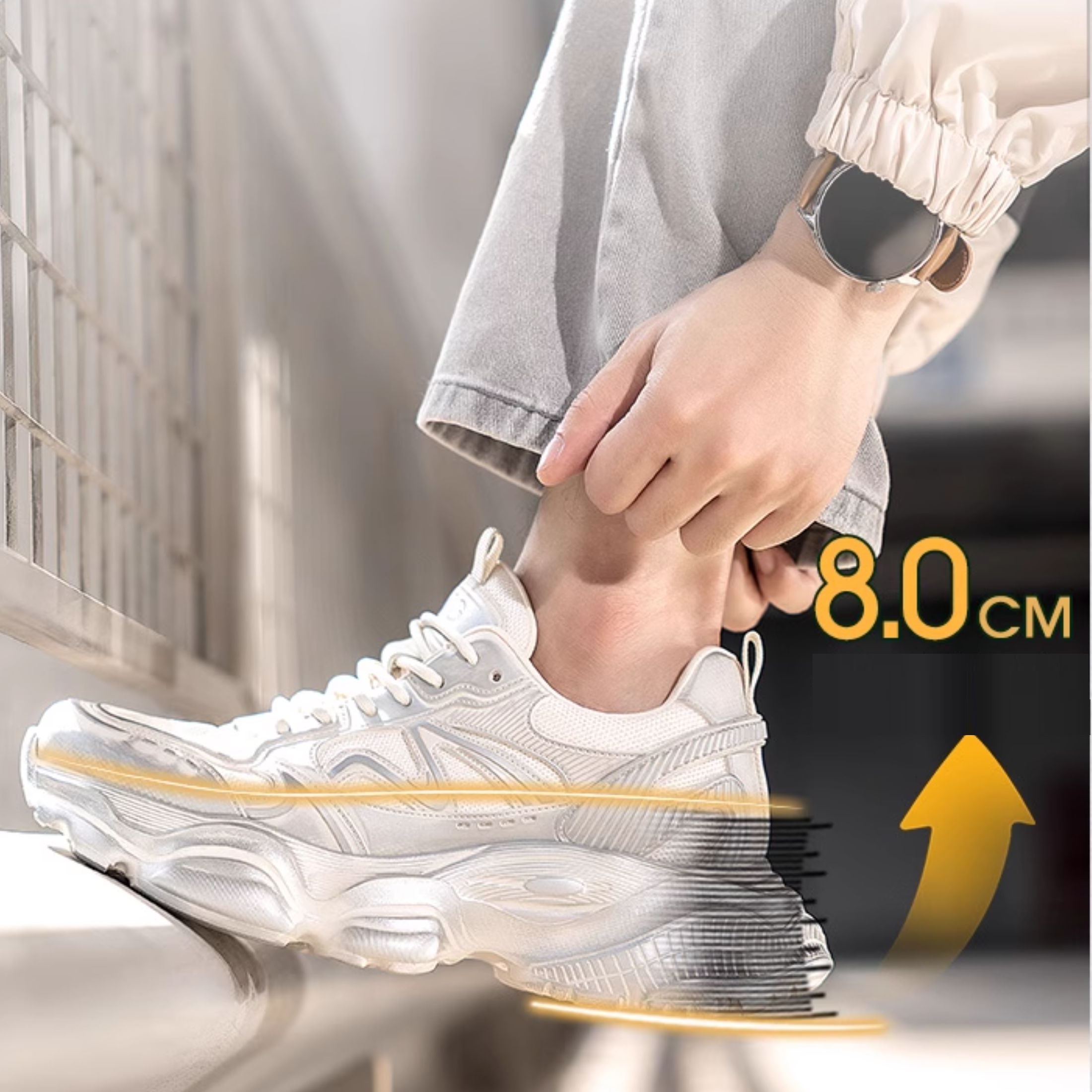 [Extra Height] GIRAFFE x GOG Height Increasing Shoes Casual Shoes Lace-up 8cm