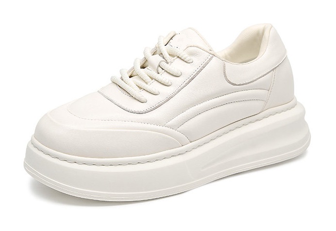 [Genuine Calf Leather] [Extra Height 8cm] GIRAFFE x GOG Height Increasing Shoes Leather Casual Shoes Lace-up