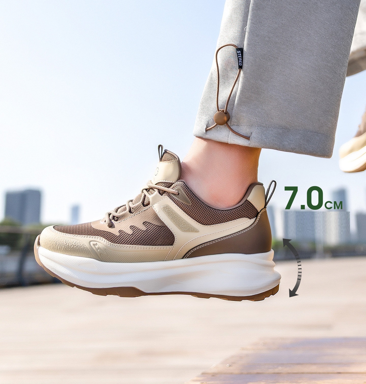 7cm GIRAFFE x GOG Height Increasing Shoes Casual Shoes Lace-up