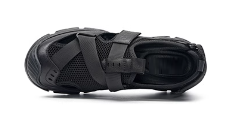 GIRAFFE x GOG Height Increasing Shoes Calf Leather Casual Shoes Sandal Strap Slide-on 6cm