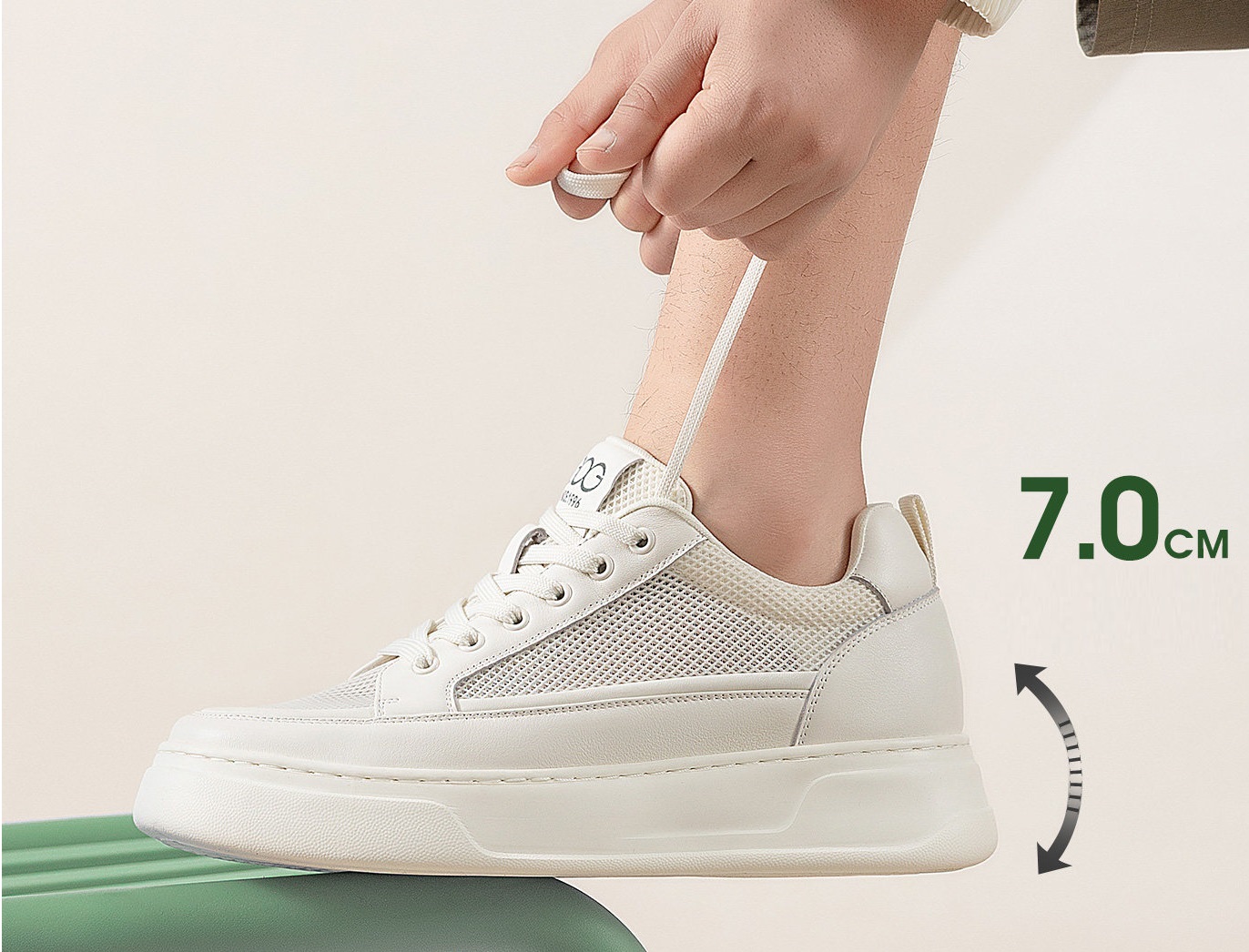 7cm Height GIRAFFE x GOG Height Increasing Shoes Casual Shoes Lace-up