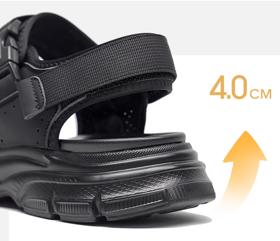 GIRAFFE x GOG Height Increasing Shoes Casual Shoes Sandal Strap Slide-on 4cm