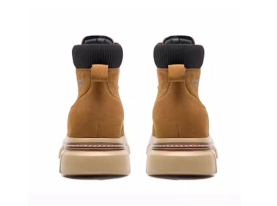 GIRAFFE x GOG Height Increasing Shoes Calf Leather Ankle Boots Winter Shoes 8cm