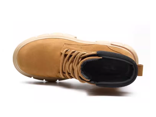 GIRAFFE x GOG Height Increasing Shoes Calf Leather Ankle Boots Winter Shoes 8cm