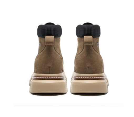 GIRAFFE x GOG Height Increasing Shoes Calf Leather Ankle Boots Winter Shoes 8cm