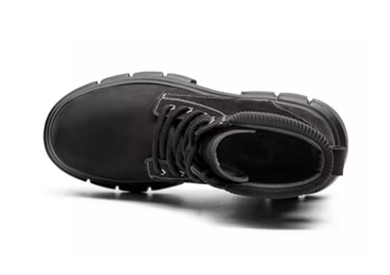 GIRAFFE x GOG Height Increasing Shoes Calf Leather Ankle Boots Winter Shoes 8cm