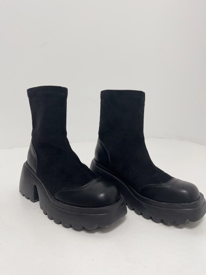 [PO 4-8 WEEKS] Faux Suede Mid Length Boots [#20023]