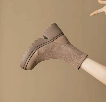 [PO 4-8 WEEKS] Faux Suede Mid Length Boots [#20023]