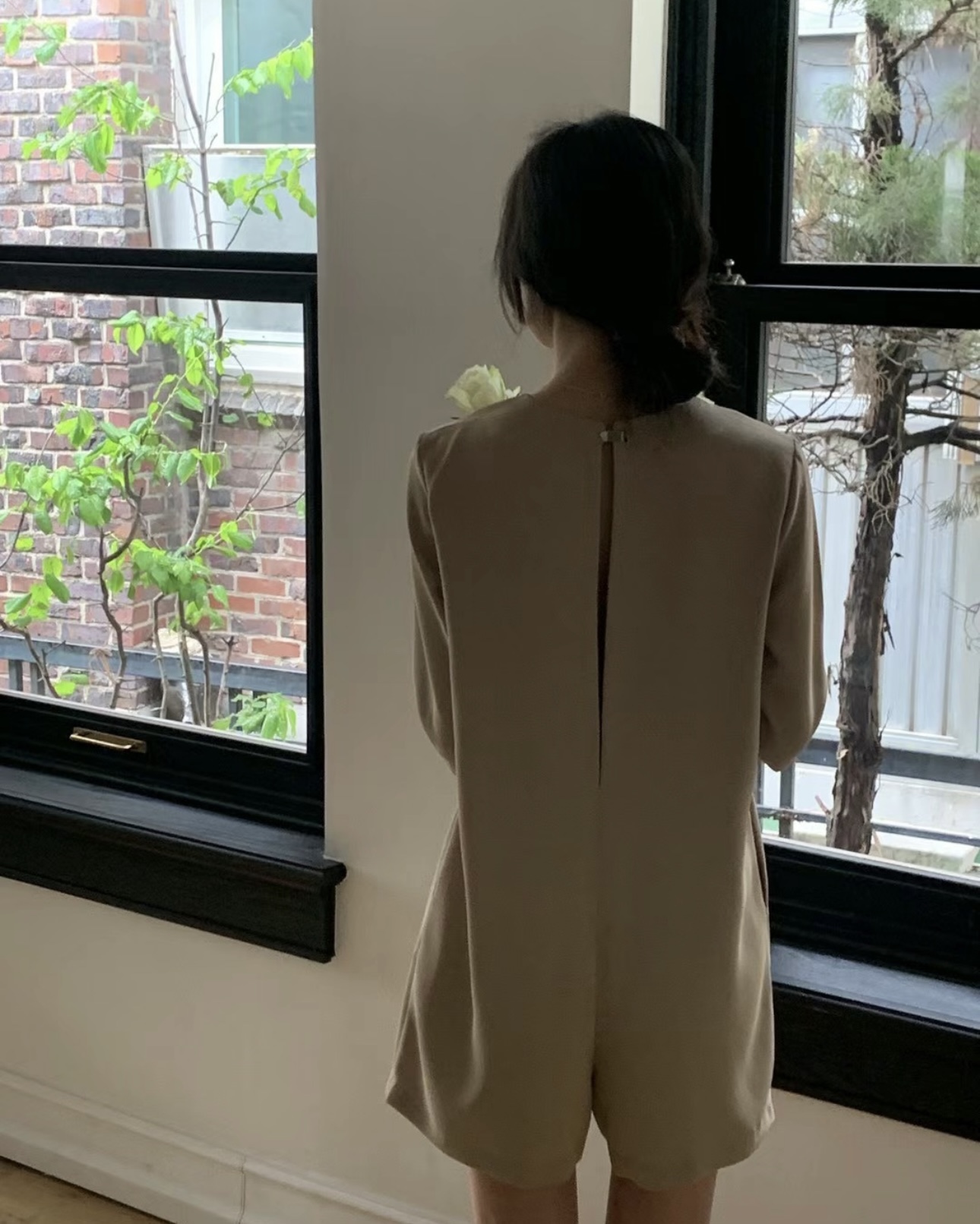 Peek Back Shorts Jumpsuit