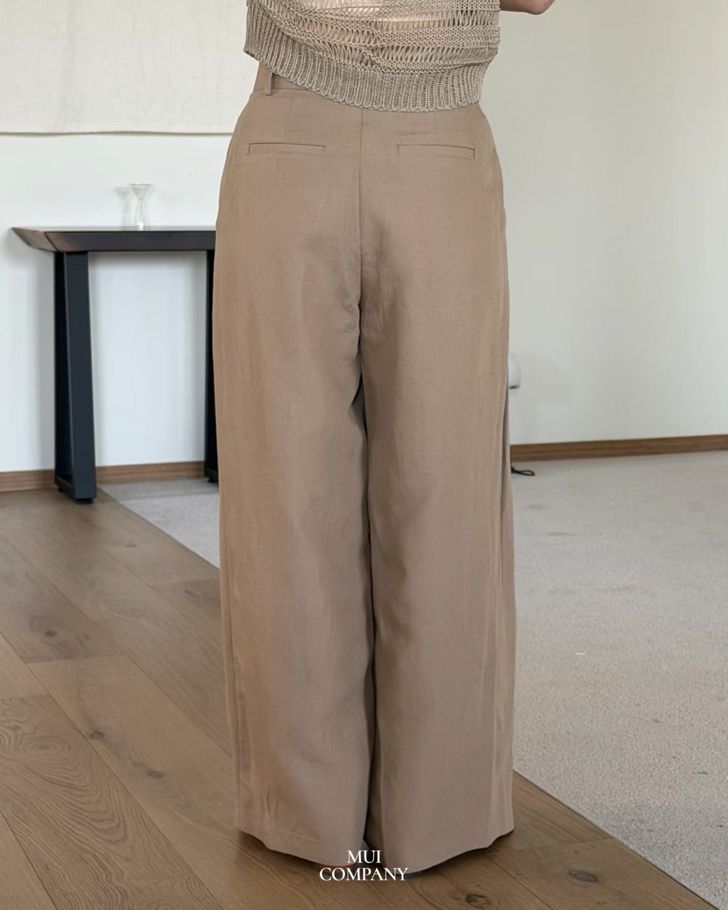 Pintuck Linen Cotton Pants