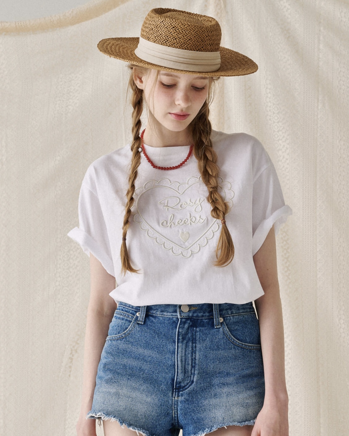 Rosy Cheeks Heart Basic Fit Tee
