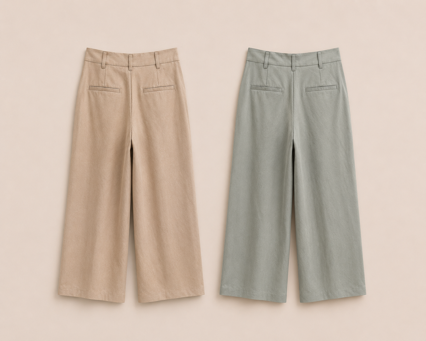Pintuck Linen Cotton Pants