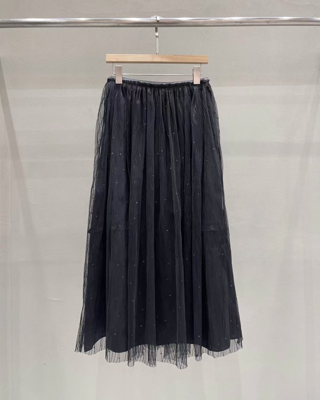 Banded Tulle Skirt