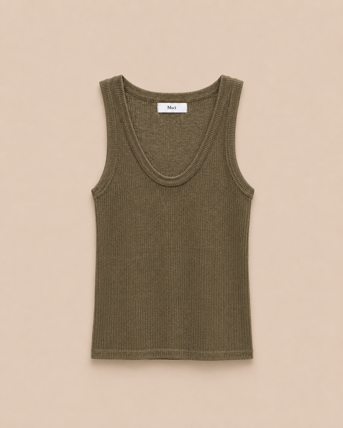 U Neck Light Knit Sleeveless Top