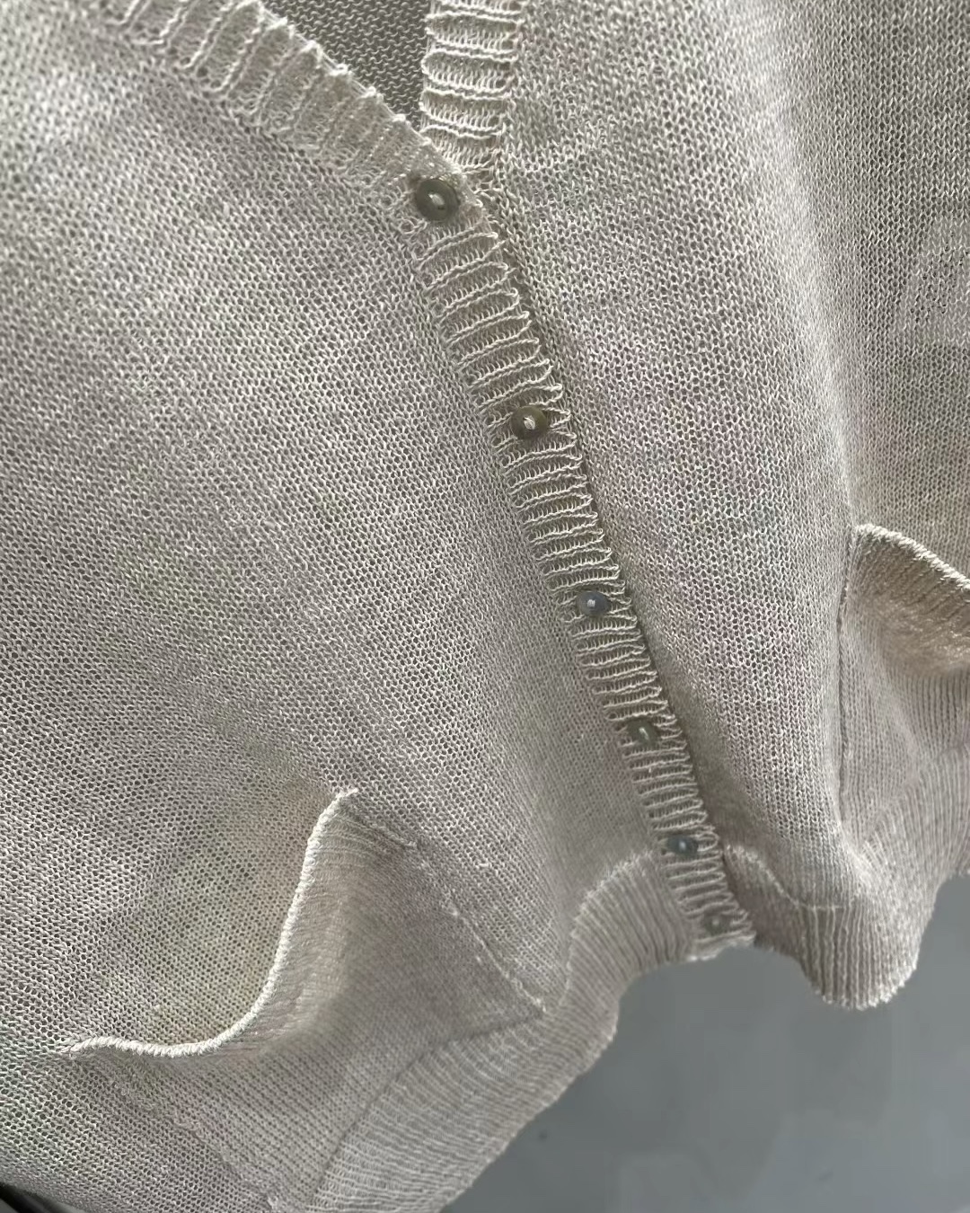 V Neck Long Knit Vest