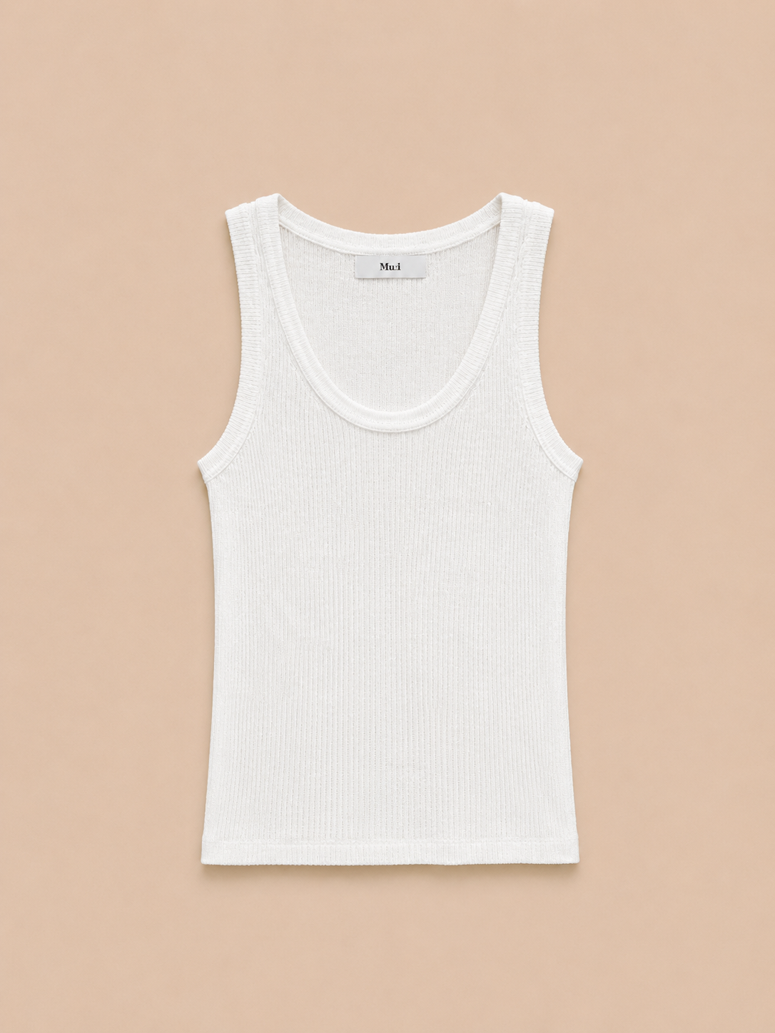 U Neck Light Knit Sleeveless Top