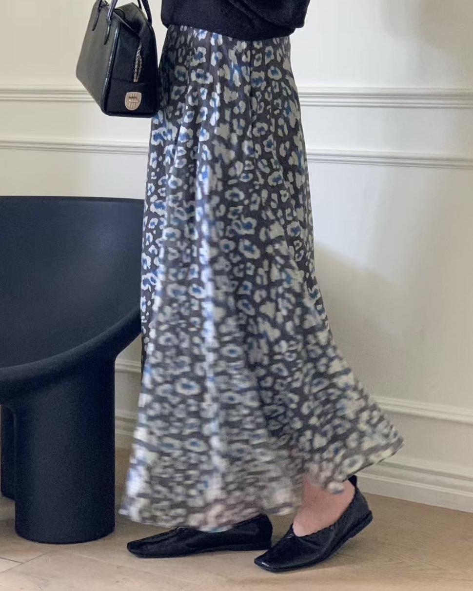 Leopard Print Flowy Skirt