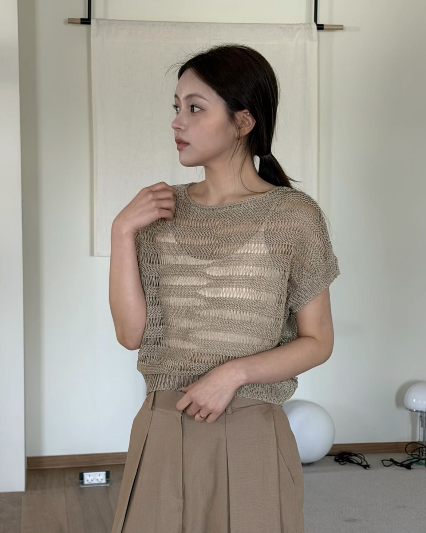 Airy Flare Knit Top