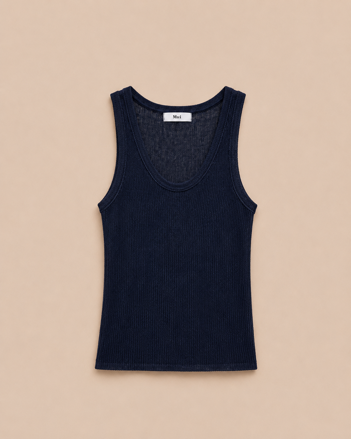 U Neck Light Knit Sleeveless Top