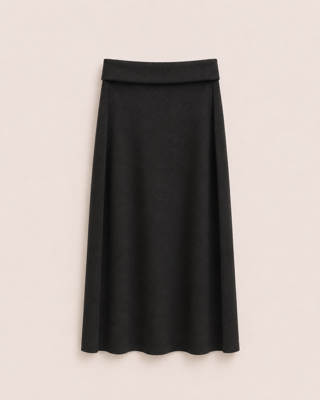 Straight Banded Knit Skirt