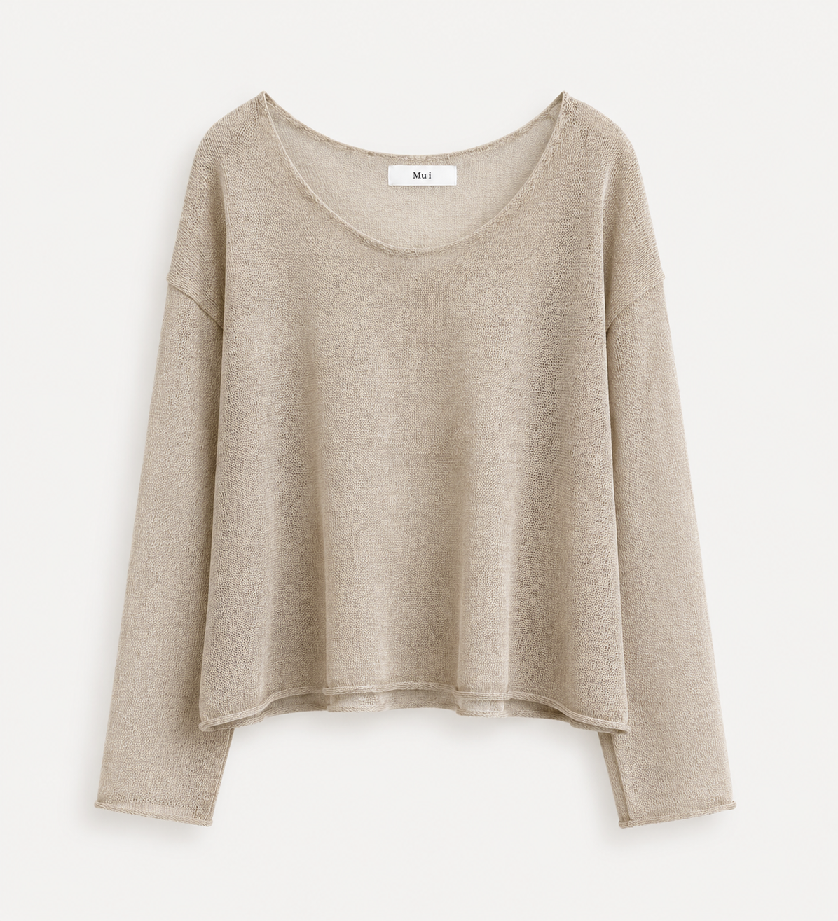 Wide V Neck Knit Top