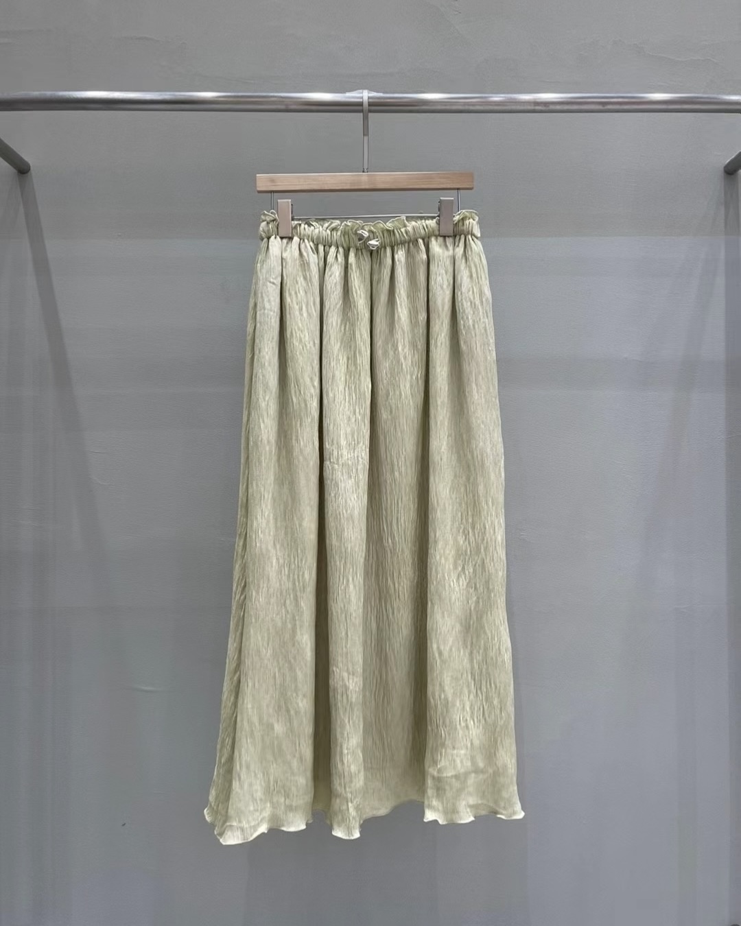 Creased Texture A- Line Skirt