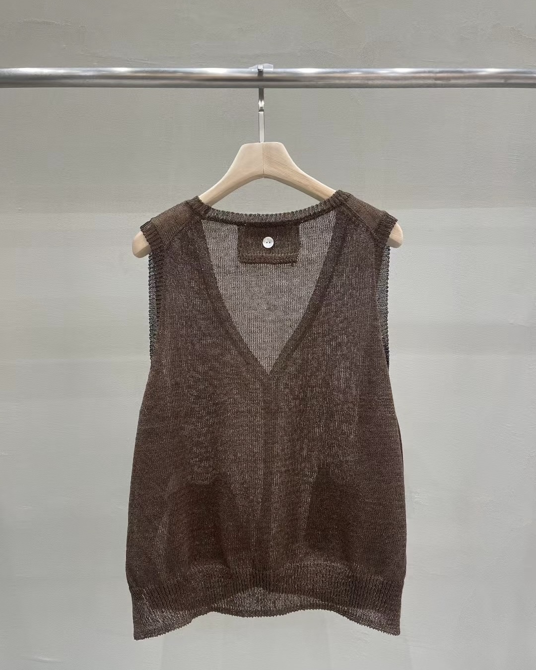 V Neck Long Knit Vest