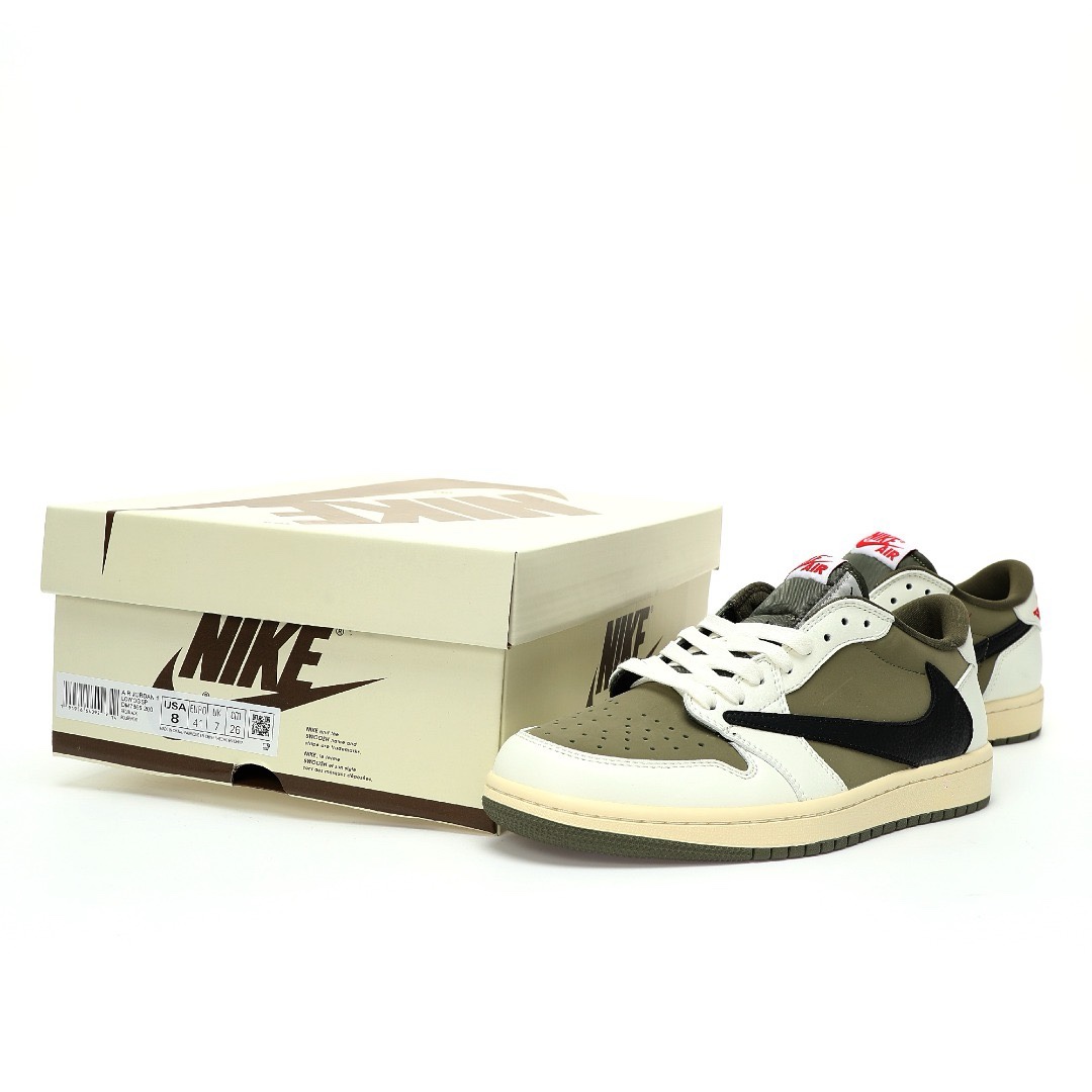 Travis Scott x Nike Air Jordan 1 Low OG"Medium Olive"AJ1