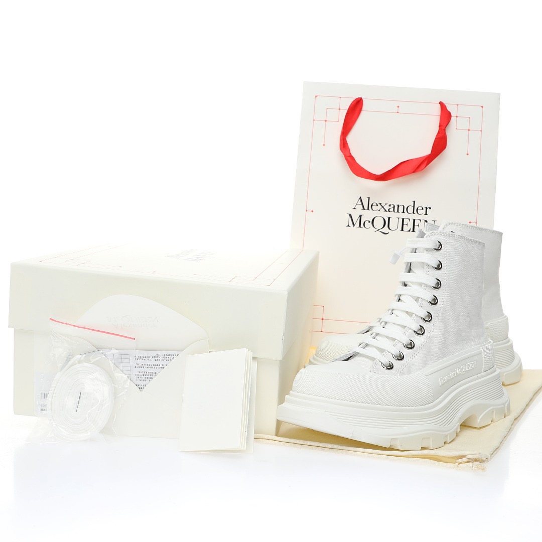 Alexander McQueen Chunky Tread Slick Mid Boots