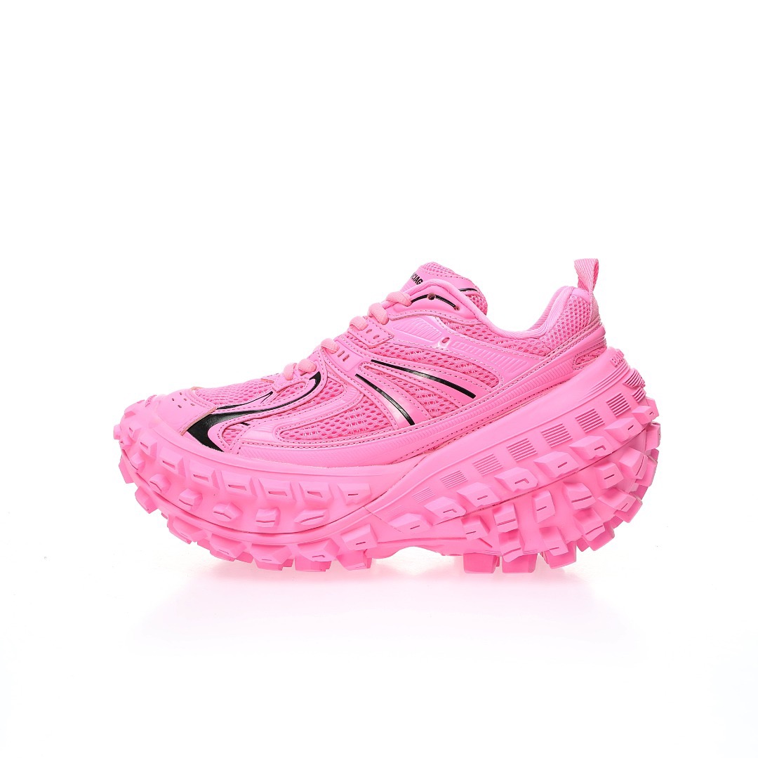 BALENCIAGA Defender Rubber Platform Sneakers"Worn-Out/Black"