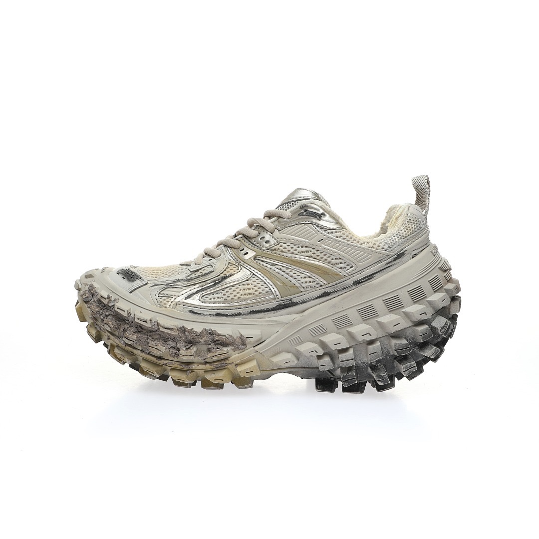 BALENCIAGA Defender Rubber Platform Sneakers"Worn-Out/Black"