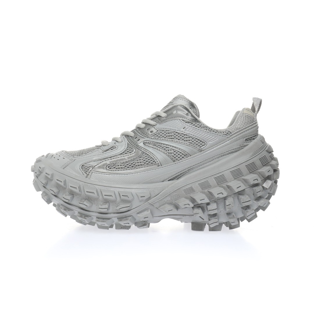 BALENCIAGA Defender Rubber Platform Sneakers"Worn-Out/Black"