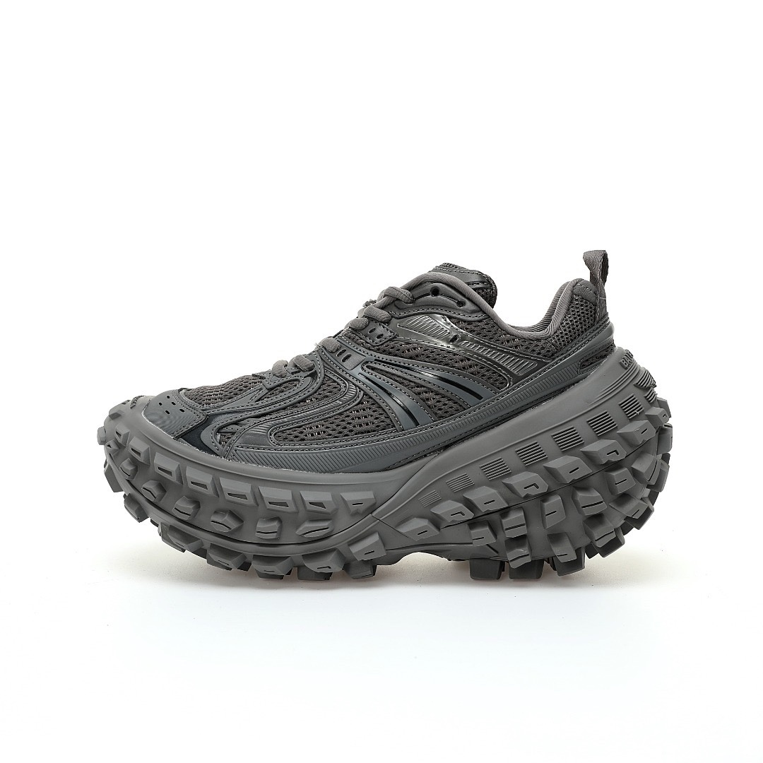 BALENCIAGA Defender Rubber Platform Sneakers"Worn-Out/Black"