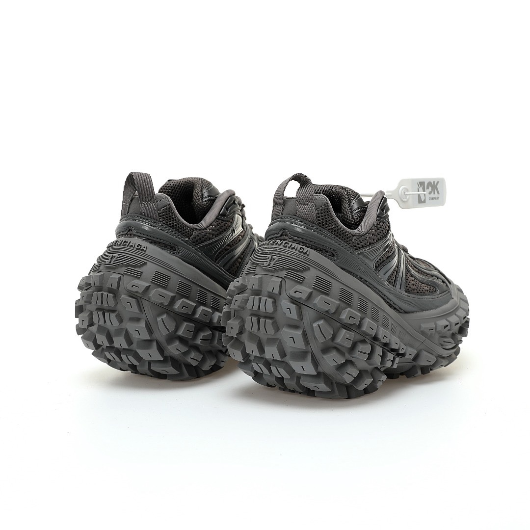 BALENCIAGA Defender Rubber Platform Sneakers"Worn-Out/Black"