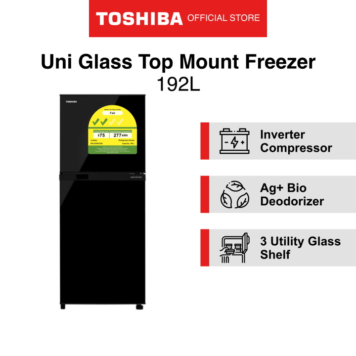 Toshiba 192L Top Freezer Refrigerator GR-A25SU(UK) 