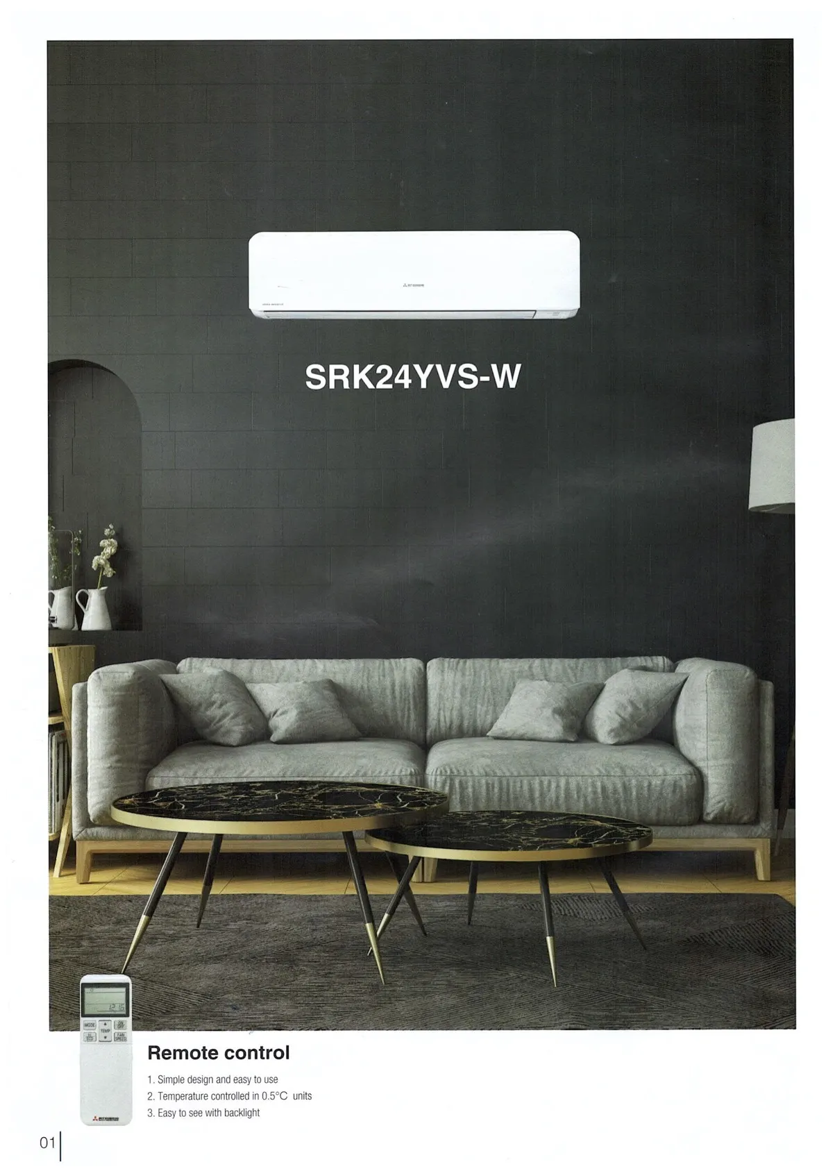 Mitsubishi Heavy Industries System 1 AIRCON SRC13YVSW7/ SRK13YVSW7