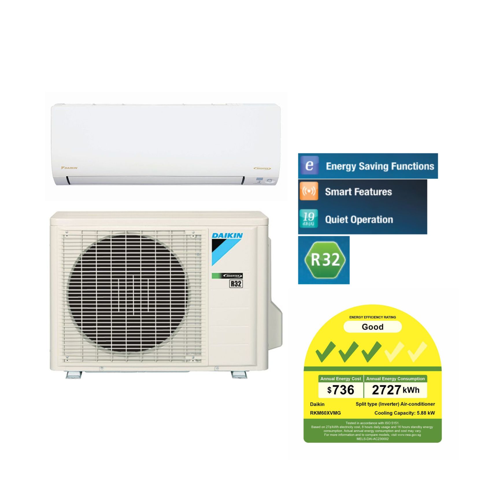 Daikin System 1 AIRCON RKM60XVMG / FTKM60XVMG