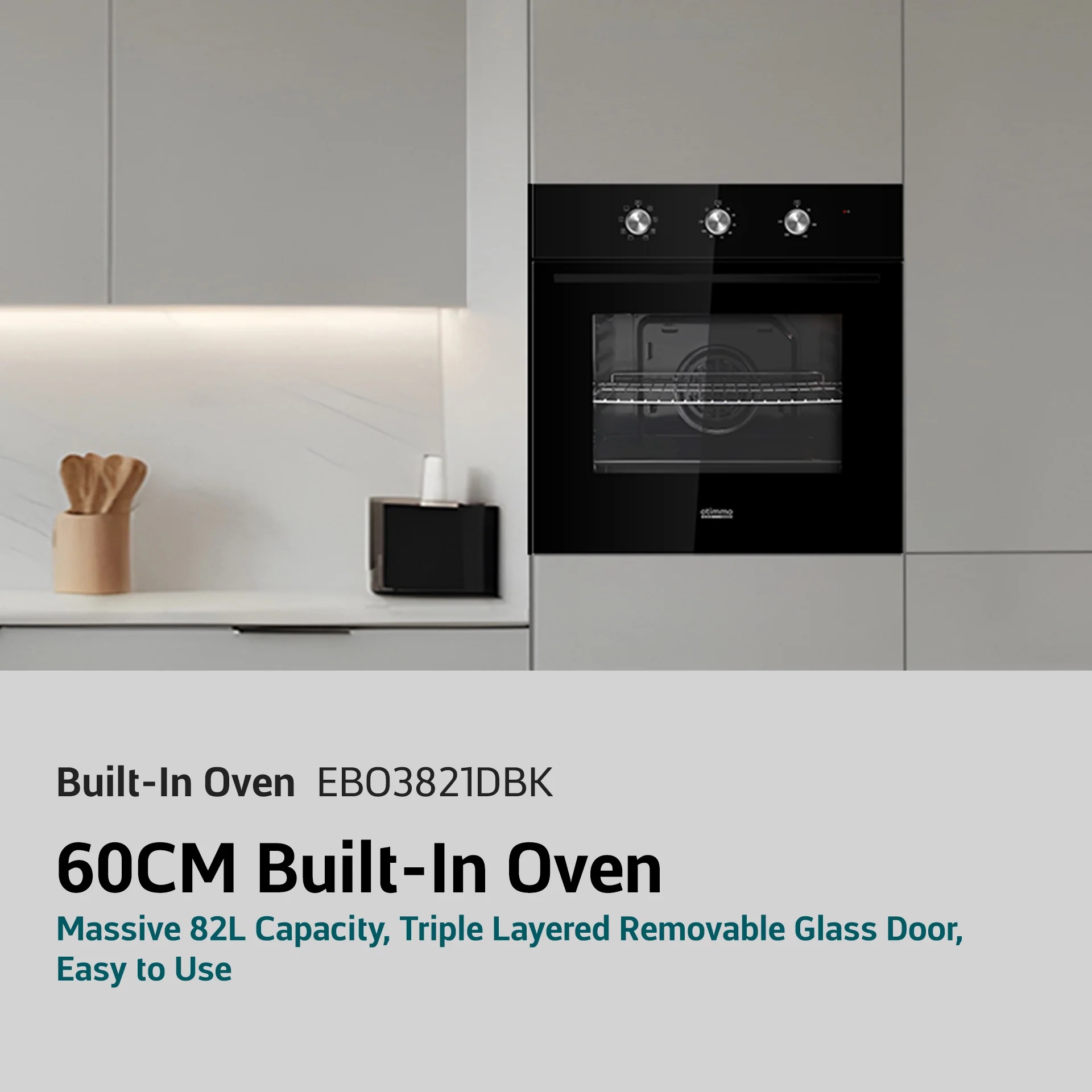 Ottimo 60cm 82L Built-In Oven (Mechanical Knob) EBO3821D