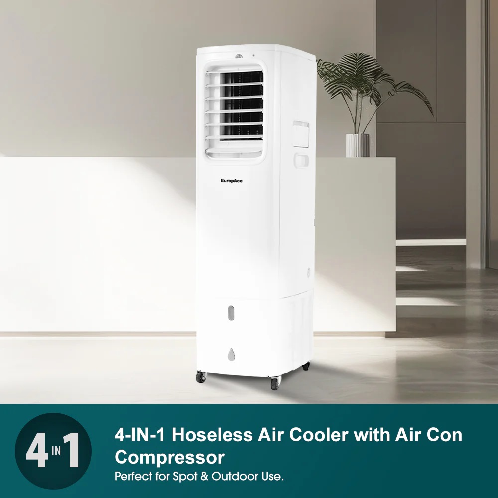 Europace 4-IN-1 Hoseless Air Cooler 9,000btu EHAC13DH1WH