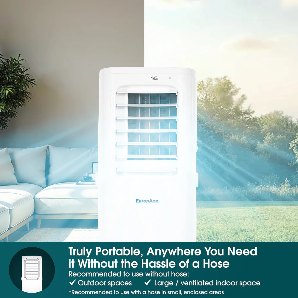 Europace 4-IN-1 Hoseless Air Cooler 9,000btu EHAC13DH1WH