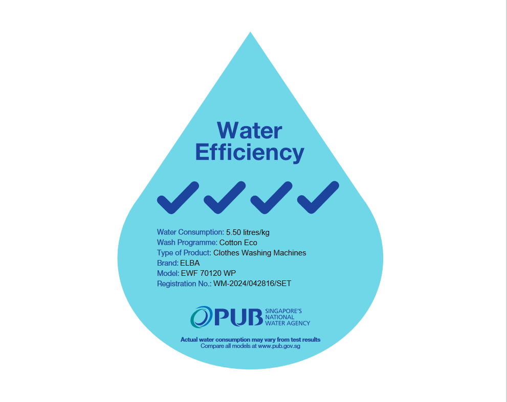 ELBA 7Kg Front Load Washing Machine EWF70120WP 