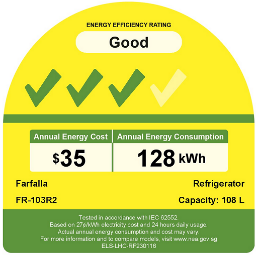 Farfalla 108L Bar Fridge - FR-103R2